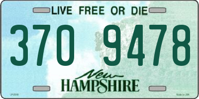 NH license plate 3709478
