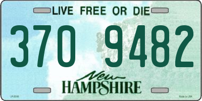 NH license plate 3709482