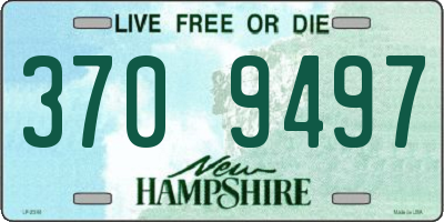 NH license plate 3709497