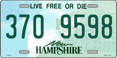 NH license plate 3709598