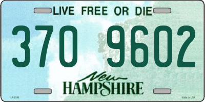 NH license plate 3709602