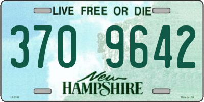 NH license plate 3709642