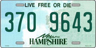 NH license plate 3709643