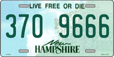 NH license plate 3709666