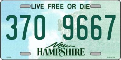 NH license plate 3709667