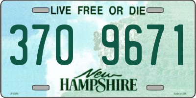 NH license plate 3709671