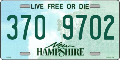 NH license plate 3709702