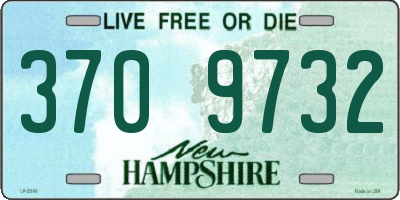 NH license plate 3709732