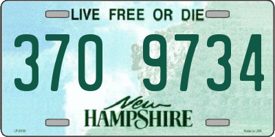 NH license plate 3709734