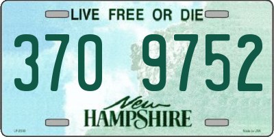 NH license plate 3709752