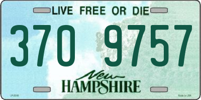 NH license plate 3709757