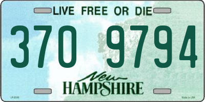 NH license plate 3709794