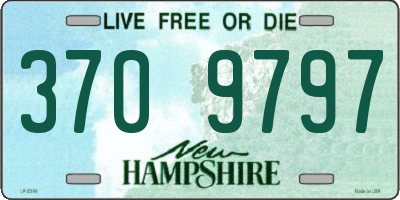 NH license plate 3709797