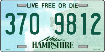 NH license plate 3709812
