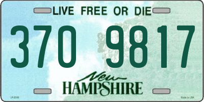 NH license plate 3709817