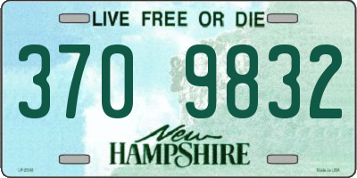 NH license plate 3709832
