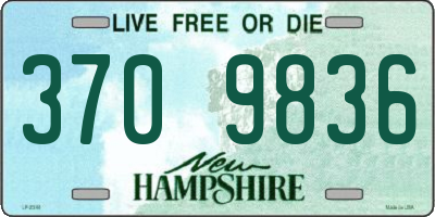 NH license plate 3709836