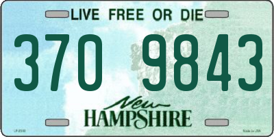 NH license plate 3709843