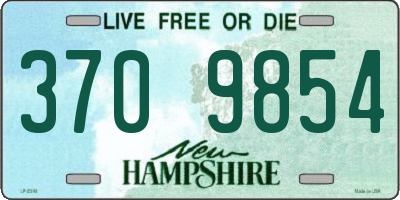 NH license plate 3709854