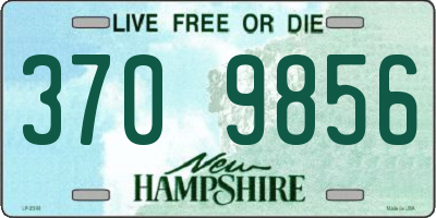 NH license plate 3709856