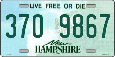 NH license plate 3709867