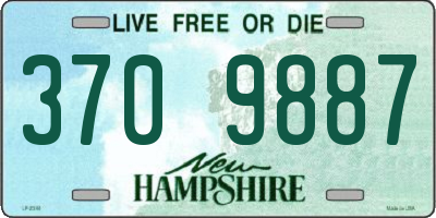 NH license plate 3709887