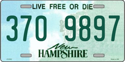 NH license plate 3709897