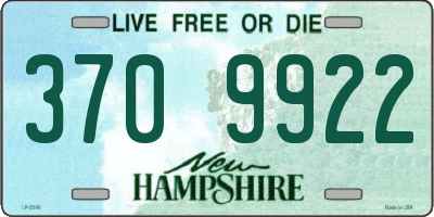 NH license plate 3709922