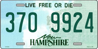 NH license plate 3709924