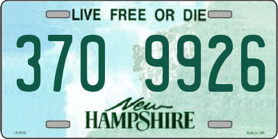 NH license plate 3709926