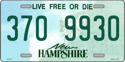 NH license plate 3709930