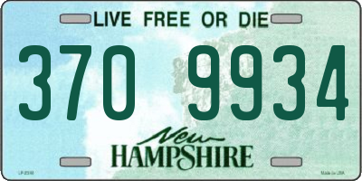 NH license plate 3709934