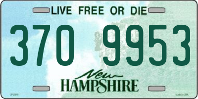 NH license plate 3709953