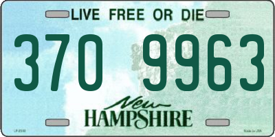 NH license plate 3709963