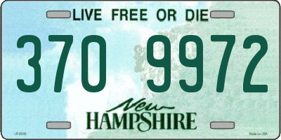 NH license plate 3709972