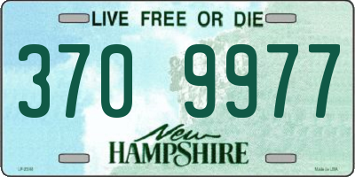 NH license plate 3709977
