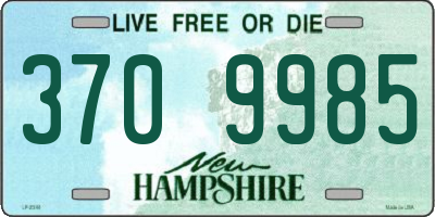 NH license plate 3709985