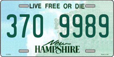 NH license plate 3709989