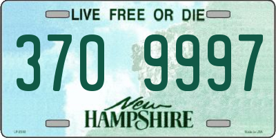 NH license plate 3709997