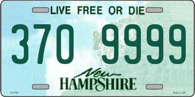 NH license plate 3709999