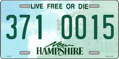NH license plate 3710015