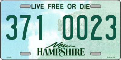 NH license plate 3710023