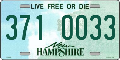 NH license plate 3710033