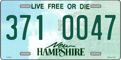NH license plate 3710047