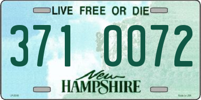 NH license plate 3710072