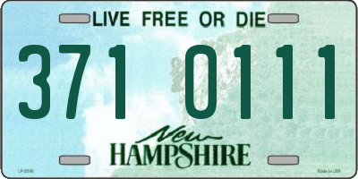 NH license plate 3710111