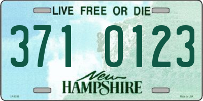 NH license plate 3710123