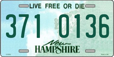 NH license plate 3710136