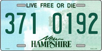 NH license plate 3710192