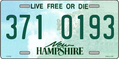NH license plate 3710193